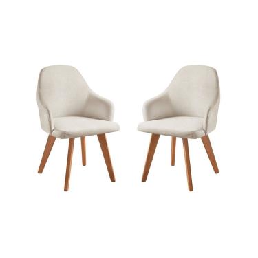 Imagem de Kit 2 Cadeiras para Sala de Jantar Manuela Nude