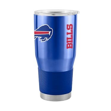 Imagem de Team Fan Apparel Copo NFL 850.5 g Gameday de aço inoxidável, isolado para quente e frio, tampa deslizante, aderência de silicone, oficialmente licenciado (Buffalo Bills - Royal)