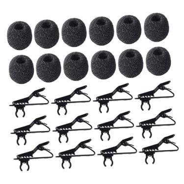 Imagem de oshhni Clipe para microfone de lapela, fácil de instalar, fácil de usar, profissional, versátil, leve, multiuso, com capa de esponja, 6mm