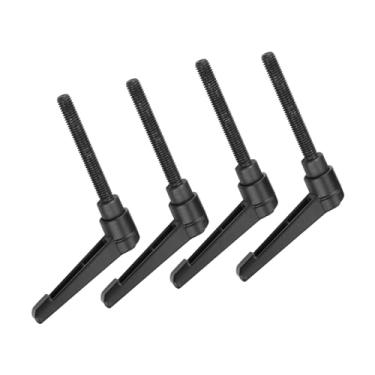 Imagem de Ymiko Gire a Alça de Travamento, Rosca Masculina Alças Ajustáveis ​​com de Fixação Ajustável 4pcs M8 Rosca Macho Ladra de Plástico Alavanca Botões de Máquina de Metal (Comprimento do parafuso 32MM)