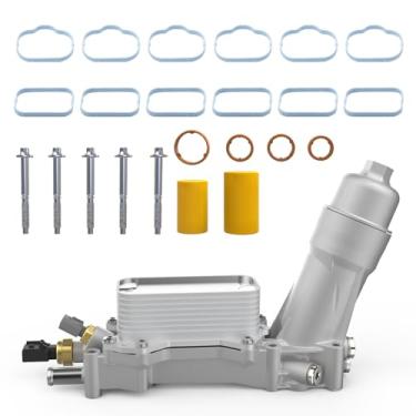 Imagem de Refrigerador de óleo de motor de alumínio completo para Jeep Cherokee Wrangler JK, Chrysler 300 Pacifica, Dodge Journey Charger Challenger, Ram ProMaster 1500 2500 3500, OE 926-959 Caixa do filtro de