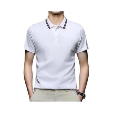Imagem de Camisa Polo Masculina de Manga Curta Listrada - Confortável e Respiráv