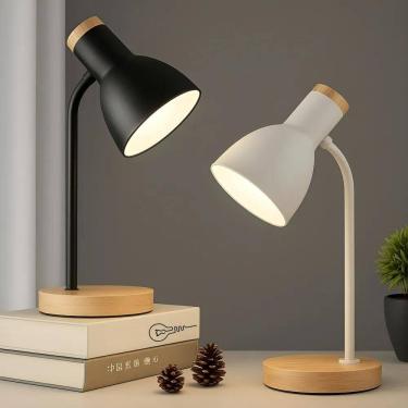 Imagem de Luminária Articulada De Mesa Abajur Esc Branco Branco 127/22