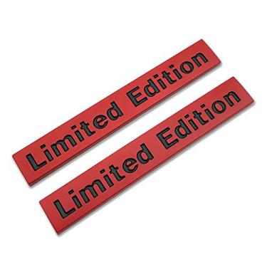 Imagem de AxleZx 2X Chrome Metal Edição Limitada Logotipo Emblema Auto Emblema 3D Premium Carro Traseiro Adesivo lateral Fender DecalqueAxleZx 10 cm x 1.5 cm x 0.4 cm vermelho ALE-FT