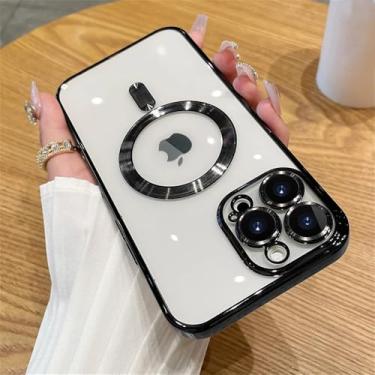 Imagem de Capa magnética para iPhone 15 16 14 17 13 12 11 Pro Max Air, protetor de lente de câmera, carregador sem fio