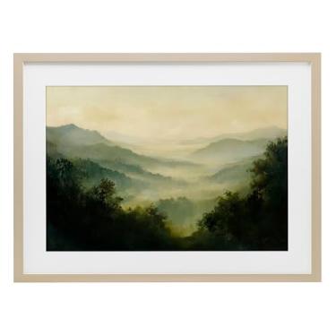 Imagem de Stupell Industries Impressão emoldurada de bétula Through The Haze Landscape Under Glass, design by Petal Prints Design, 43 x 58 cm