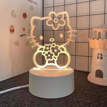 Imagem de Akutoer Luz noturna de desenho animado com 3 mudanças de cor, luminária de mesa de LED Kawaii, lâmpada noturna de acrílico para dormir como o melhor presente para mulheres, adolescentes, meninos e