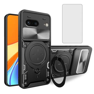 Imagem de Asuwish Capa de celular para Google Pixel 7 5G Slide Camera Magnetic Cover com protetor de tela de vidro temperado e suporte de anel acessórios para celular híbrido fino Pixel7 Pixle Seven 6.3