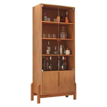 Imagem de Cristaleira Lizz 4 Portas Cedro - Casa D Cedro