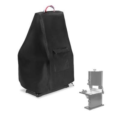 Imagem de Capa de serra de fita de bancada de 22 cm, capa de serra de metal resistente à prova de poeira com forro de pelúcia, (50 cm P x 40 cm L x 71 cm A) preta