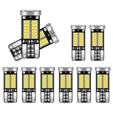 Imagem de NYTKL 10 peças T10 lâmpada LED para carro, super brilhante 6500K 3014 chipsets 34-SMD T10 luzes interiores de veículos, lâmpadas de substituição de LED para carro cúpula mapa porta porta-malas luzes