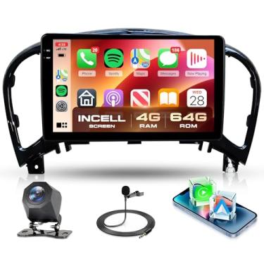 Imagem de Rádio automotivo 4G + 64G Android de 4 núcleos para Nissan Juke 2011-2016, para Infiniti ESQ, tela sensível ao toque embutida de 9 polegadas, Carplay sem fio e Android Auto, Mirror Link, câmera de