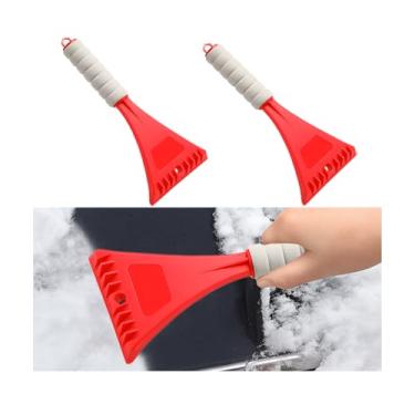 Imagem de Sandfren Raspador LCE para para-brisa de carro, ferramenta de remoção de gelo de neve de para-brisas de veículo de plástico com alça de espuma, ferramenta de limpeza de pá de gelo de janela automotiva