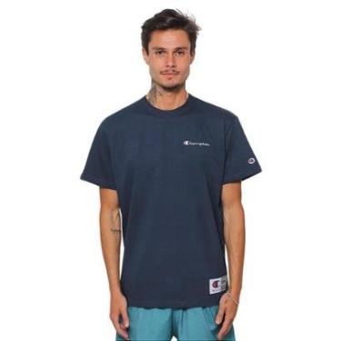 Imagem de Camiseta Champion Malhão Mc Mini Logo Embroidery Azul-Masculino