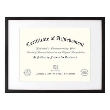 Imagem de Moldura de diploma de embarque 28 x 28 cm, certificado de exibição 21 x 28 cm com tapete ou imagem de 28 x 35 cm sem tapete, moldura de documento com acrílico para exibição de parede de grau