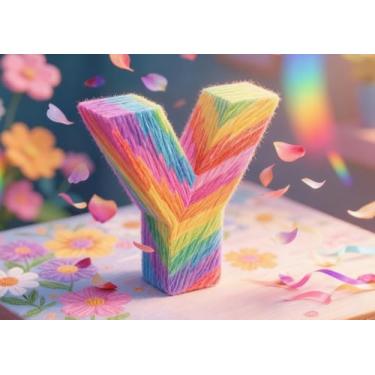 Imagem de INZTXKRI Kit de pintura de diamante com letras de broca completa 5D para adultos, conjunto de artesanato DIY para alívio do estresse, diamantes redondos de resina, tela de linho premium, decoração de