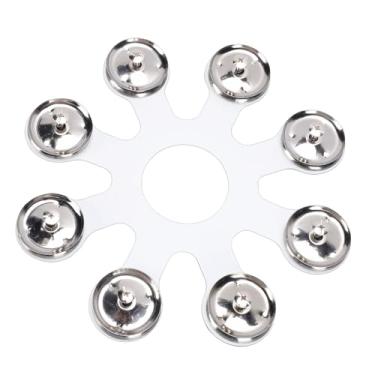 Imagem de SUNGOOYUE Anel de Címbalo Ching, Pandeiro Portátil de Chapéu Hi Com 8 Pares de Jingle de Aço Inoxidável, para Chapéus Hi, Passeios e Pilhas