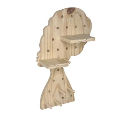 Imagem de KIAGA, Prateleira Pegboard Silhueta Mulher Africana Em Madeira Pinus Com 9 Pinos, 1 Prateleira 13,5cm e 1 Prateleira 10cm Cor:P