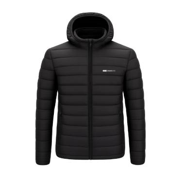 Imagem de Casaco Puffer com Capuz Grupo Casas Bahia Slim Preto 