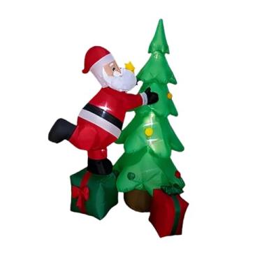 Imagem de shamjina Decoração inflável de 1,8 m para exteriores, jardim, quintal, adereços para fotos, Papai Noel inflável para ambientes internos, férias, festivais e