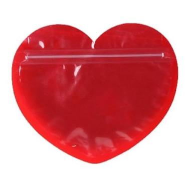 Imagem de 10 sacos de joias de PVC transparente bolsa de armazenamento de joias de plástico vermelho/rosa anéis brincos embalagem anti-manchas sacos pequenos, vermelhos, P