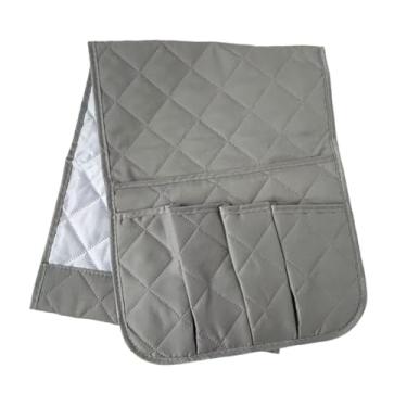 Imagem de Generic Organizador de apoio de braço para sofá, poltrona, cadeira, impermeável e antiderrapante, ideal para óculos, poltrona reclinável e mesa de cabeceira, Cinza