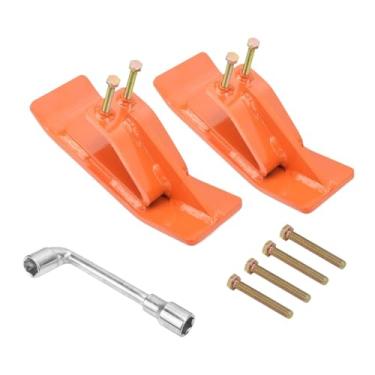 Imagem de KiBcsLic Protetor de Caçamba de Trator com Porcas E Parafusos de Travamento, Proteção Antiderrapante para Espalhador de Grama de aço