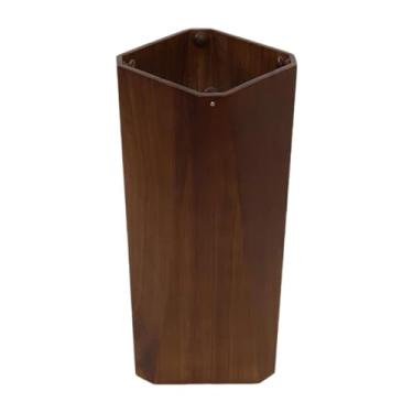 Imagem de ＡＷＨＡＯ Organizador de guarda -chuva de madeira Organizador de drenagem Rack de drenagem guarda -chuva criativo Stand Solid Wood Storage Bucket para Hotel, Marrom