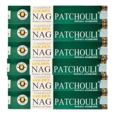 Imagem de Incenso Massala Vijayshree Golden Nag Patchouli Cx.6un.15g