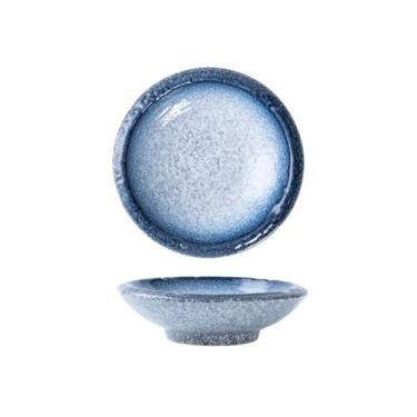 Imagem de prato de lanche Tigelas de porcelana para imersão, tigelas para molho 9,7 cm, mini para condimentos para lanches com tigela de sopa