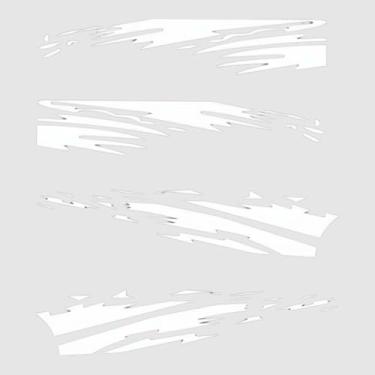Imagem de KiBcsLic 4 adesivos automotivos de instalação rápida e à prova d'água para capô, janela traseira e carroceria de motorhome, Branco