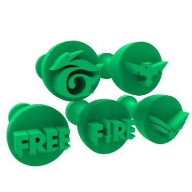 Imagem de Kit Carimbo Marcador Brigadeiros FREE FIRE Molde Festa Confeitaria Ani