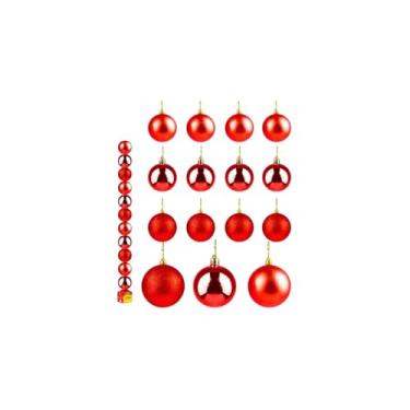 Imagem de Kit Bolas Enfeite de Natal Rose Gold, 24 Peças, 6cm Diâmetro, Plástico, Decoração para Árvore, Alto Relevo e Glitter