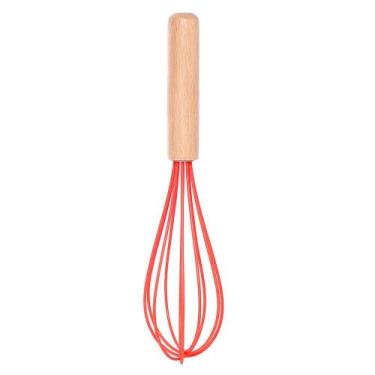 Imagem de Batedor de Ovos Fue Silicone Bambu 32 cm Utensilio Cozinha - Univendas