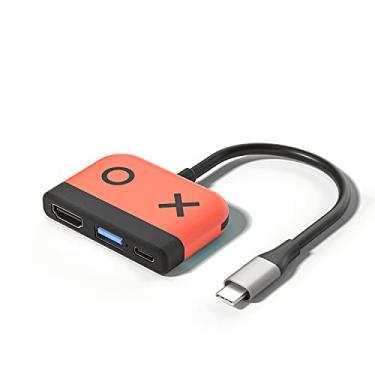Imagem de Kstkry Dock para Nintendo Switch 2, base portátil com porta HDMI TV USB 3.0 e carregamento USB C, compatível com Nintendo Switch/Switch 2 Steam Deck e mais