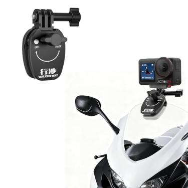 Imagem de Walking Way Suporte de braçadeira de câmera de ação de para-brisa de motocicleta, acessórios de motocicleta de liberação rápida para DJI Osmo Action 6/Osmo Action 3/4/5 Pro/Gopro Hero 13 12 11 10 9 8