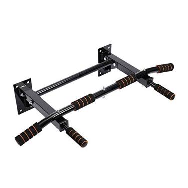 Imagem de Treinador de barra de queixo/pull-up multi-grip para barras de ginástica em casa barra de puxar montada na parede barras de porta de ginástica para esportes (tamanho: 94 x 51,5 cm) (cor: branco)