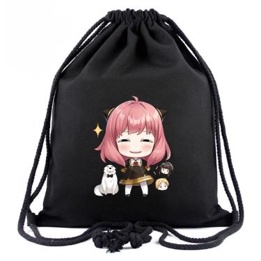 Imagem de Mochila com cordão Anime Spys Familys para crianças 40x34cm