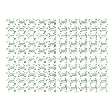 Imagem de Clipes de papel fofos galvanoplastia de metal em formato de animal pequenos clipes de planejador 100 unidades com caixa de armazenamento para organização de documentos escolares (Verde)
