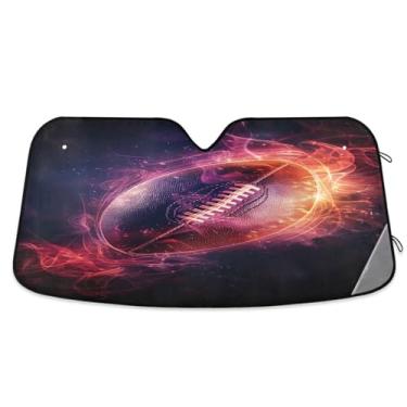 Imagem de Qilmy Blaze Rugby Para-brisa Carro Para-brisa Protetor de Viseira Dobrável Mantém Frio Bloqueia Raios UV e Acessórios para Proteger Carros, SUVs, Caminhões-L396