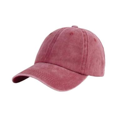 Imagem de Boné Unissex Ajustável Estilo Dad Hat 100% Algodão Jeans Lavado  Boné 