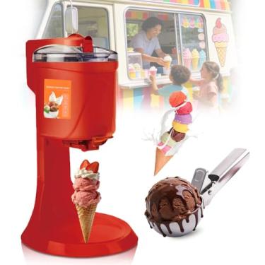 Imagem de MáQuina De Sorvete – Mini MáQuina AutomáTica De Sorvete Cremoso Para Casa Com Coletor De Bolas, RemovíVel E LaváVel, Grande Capacidade De 1000ml Para Restaurantes E Lanchonetes