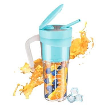 Imagem de Liquidificador Portátil para Milkshakes e Smoothies 16 OZ Tipo-C Recarregável Tamanho Pessoal com 6 Lâminas Ultra Afiada
