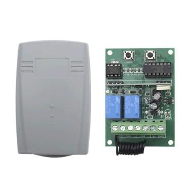 Imagem de Interruptor de controle remoto universal de 2 canais DC9-36V com código de aprendizagem para abridores de porta de garagem