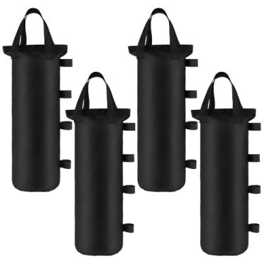 Imagem de Saco de peso de dossel com 4 peças, tecido Oxford, saco de areia vazio, peso reutilizável, saco de areia, conjunto de pesos para barraca de dossel para enchimento de pedra de areia