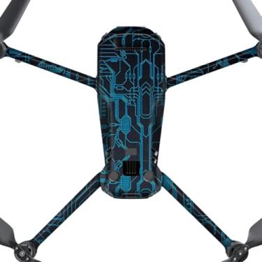 Imagem de Película antiarranhões Mavic 3 Pro para DJI Mavic 3 Pro Premium Adesivo Protetor Filme Fotográfico Equipamento de Vídeo Acessórios Decalques (Circuit Blue, para DJI Mavic 3 Pro)