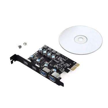 Imagem de Cartão PCIE USB3.0 Cartão PCIE USB 3.2 GEN1 5Gbps Cartão de Expansão 2*USB-A 2*USB-C PCI Express Cartão de Extensão