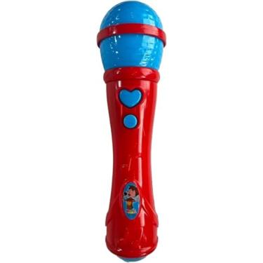 Imagem de BRINQUEDO MICROFONE INFANTIL SOM VOZ DIVERSÃO KARAOKÊ MUSICAL EDUCATIVO COR VERMELHO