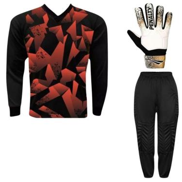 Imagem de Kit Goleiro Camisa Lazio Kanga Calça TRB Luva Penalt-Masculino