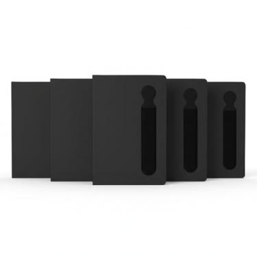 Imagem de Caderno de Anotações com Suporte para Caneta, Capa Dura em PU, 80 Folhas Pautadas, Cor Azul Escuro, 21,5x14,5cm (5, Preto)